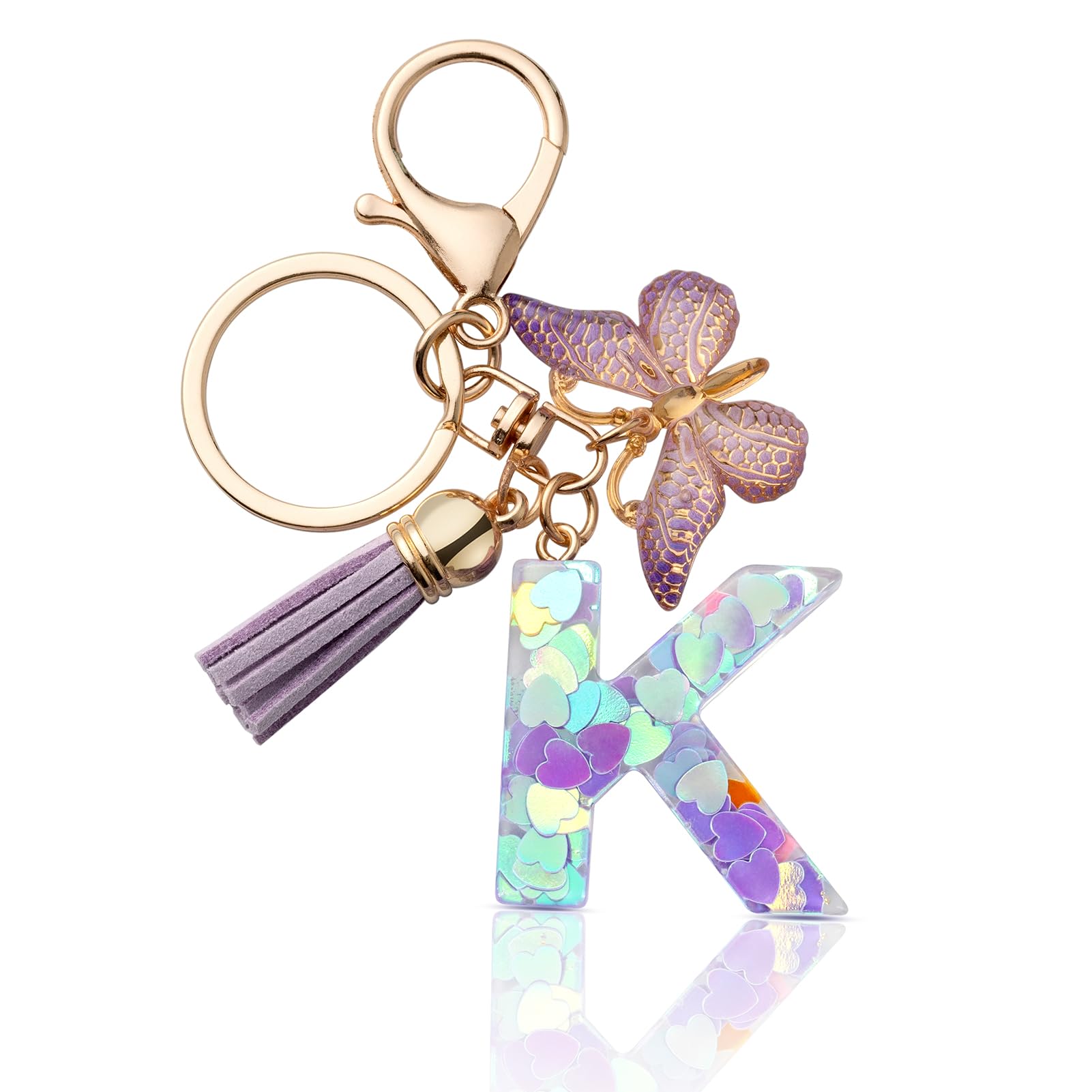 CHUQING Schlüsselanhänger Buchstabe Mädchen Schlüsselanhänger mit Anfangsbuchstaben Anhänger Schlüssel Letter Keychain für Frauen Damen