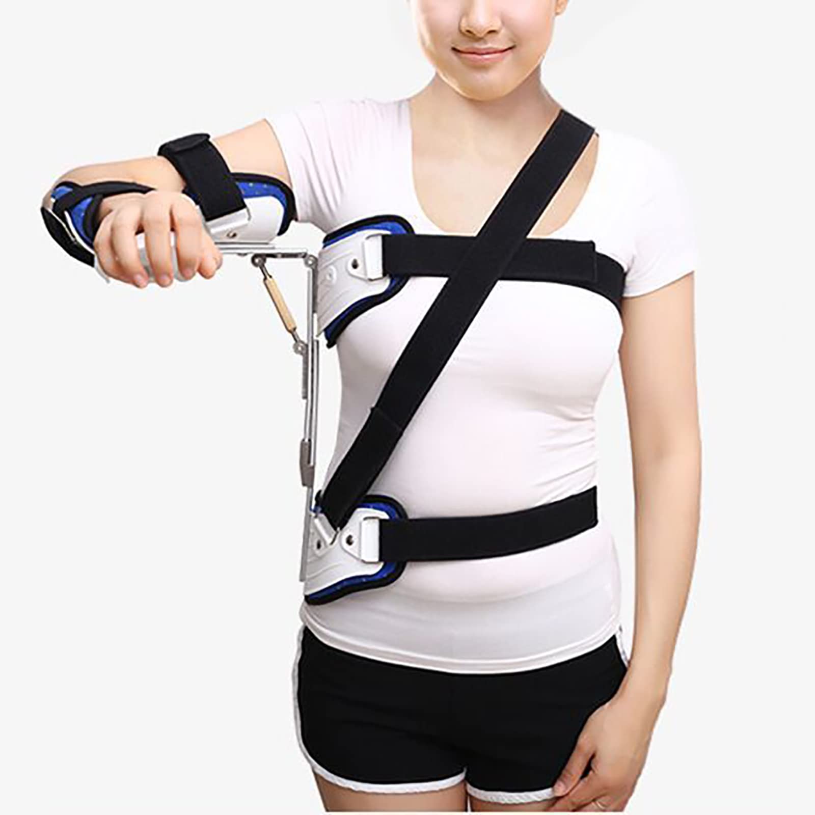 Adult Shoulder Abduction Orthosis Shoulder Abduction Fixed Brace Adjustable Humeral Fracture Fixation Bracket for Broken Fractured Arm Shoulder