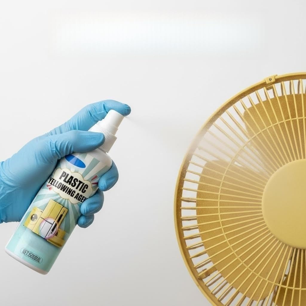 Potente eliminador de manchas amarillentas en plástico | Kit de restauración para plástico amarillento | Fórmula de acción rápida | Apto para superficies de electrodomésticos