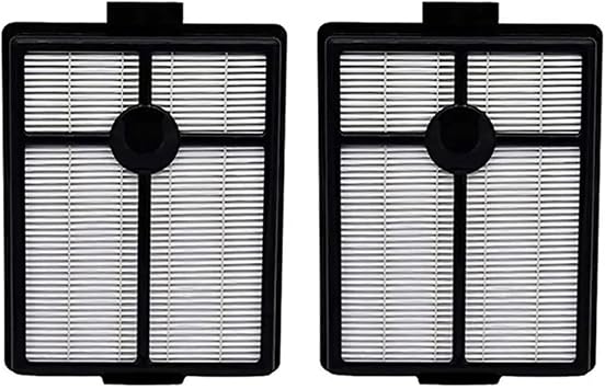 2-Pack Vacuum Filter Kit Compatible with Rainbow for Rexair for E Series and E2 Series, Replacement Parts for Models R7292 and R12107B, Sturdy Plastic Filtration Accessories in Black and White
