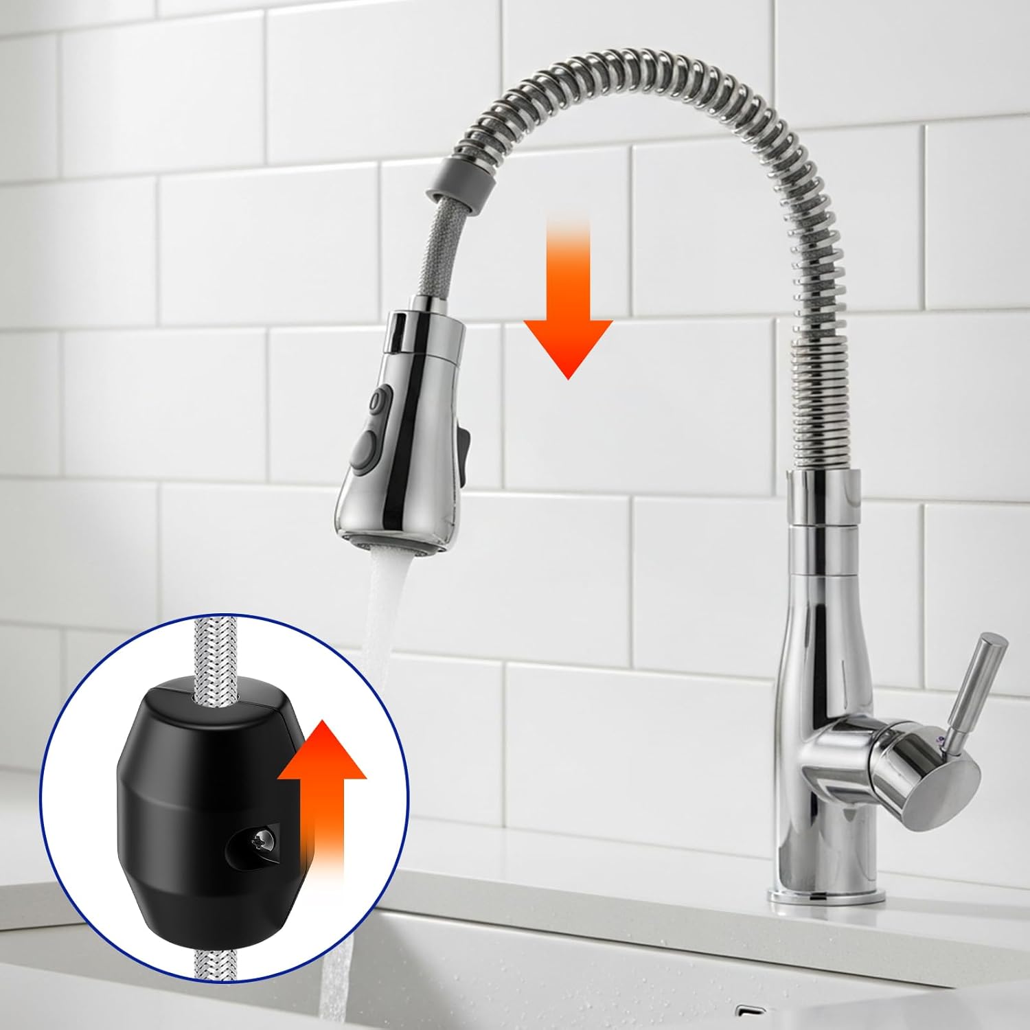 LemonRoad 2 Pack 18.34oz/ 1.15lb Universal Pull Down Faucet Hose Weight Ball Kitchen Sink Pull out Sprayer Hose Gravity Ball Replacement Part