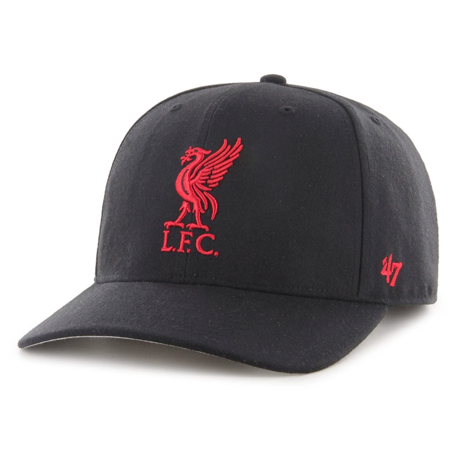 Men's Black 47 Brand Low Profile Snapback Cap - Zone Fc Liverpool