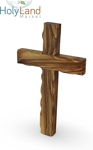 Vista 78 de Cruz de madera de olivo de Belén con un certificado y una tarjeta con una Oración al Señor