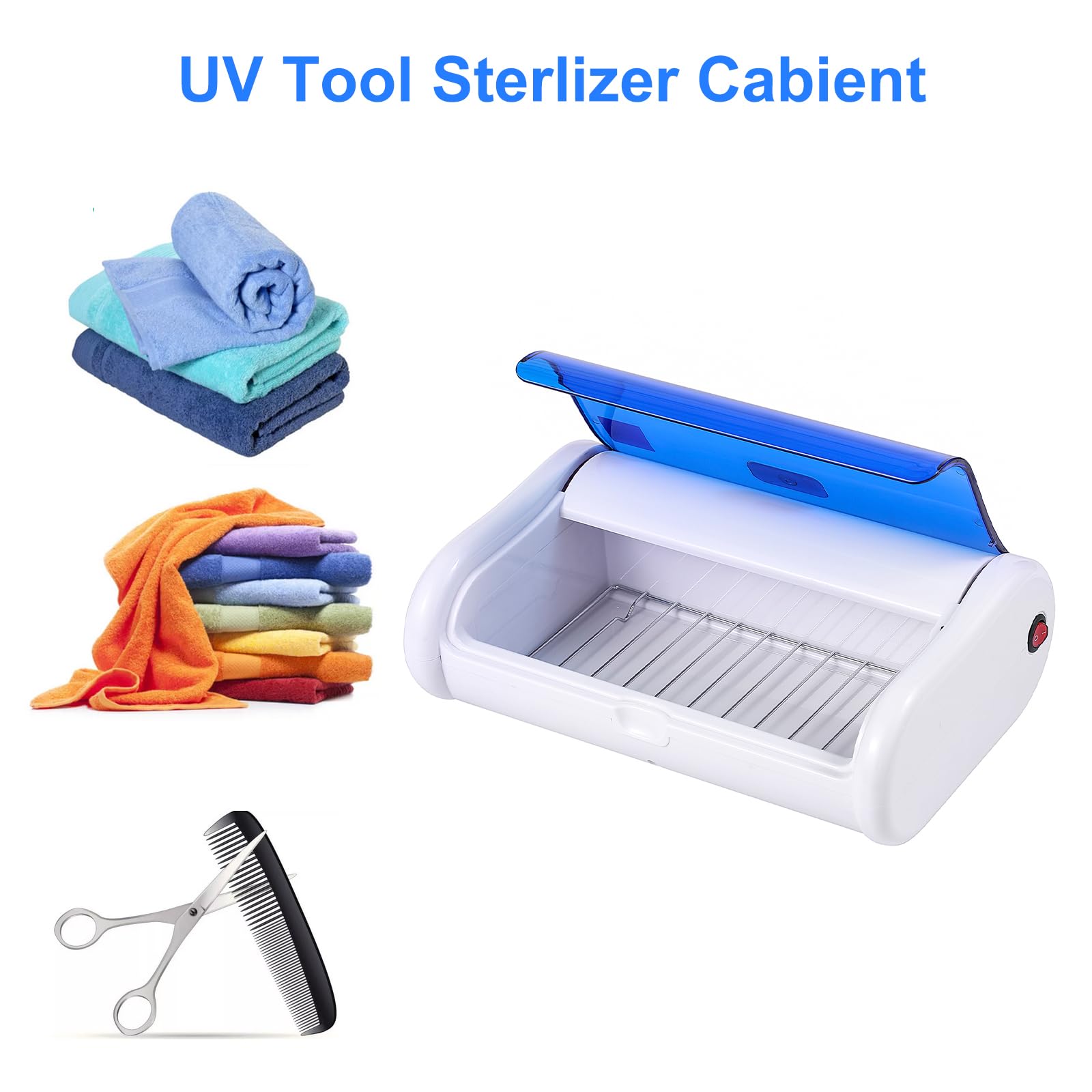 Cabinet de Stérilisateur UV, 8W Outils de Manucure Boîte de Désinfection UV, Appareil de Désinfection Professionnel, Armoire de Rangement pour Maison, Salon, Hôtel, Spa Equipement de Beauté