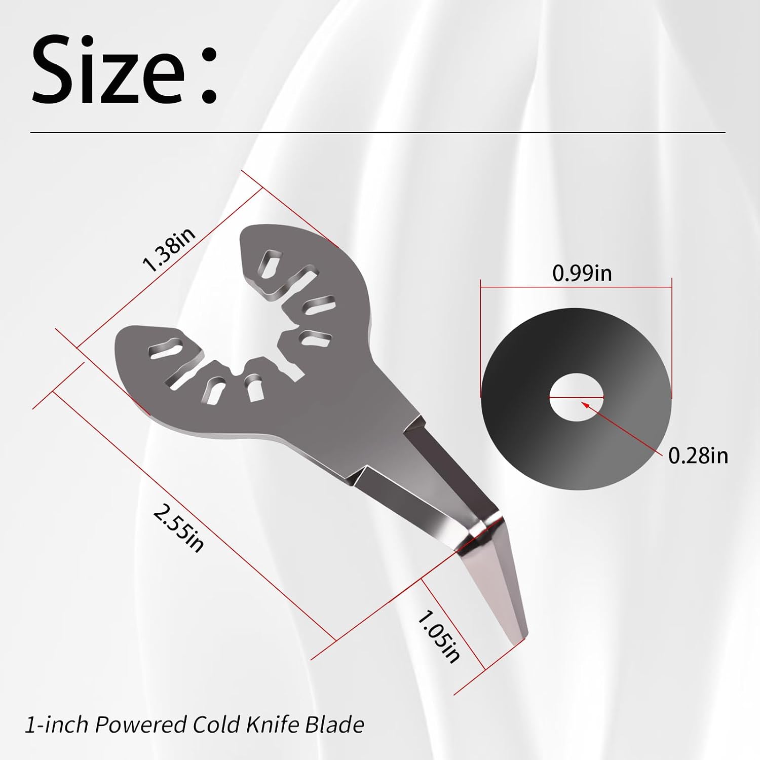 XTPTFABS 1” Multi Tool Cold Knife Blade,Windshield Broach Blades Compatible with Car Windshield Removal Tool
