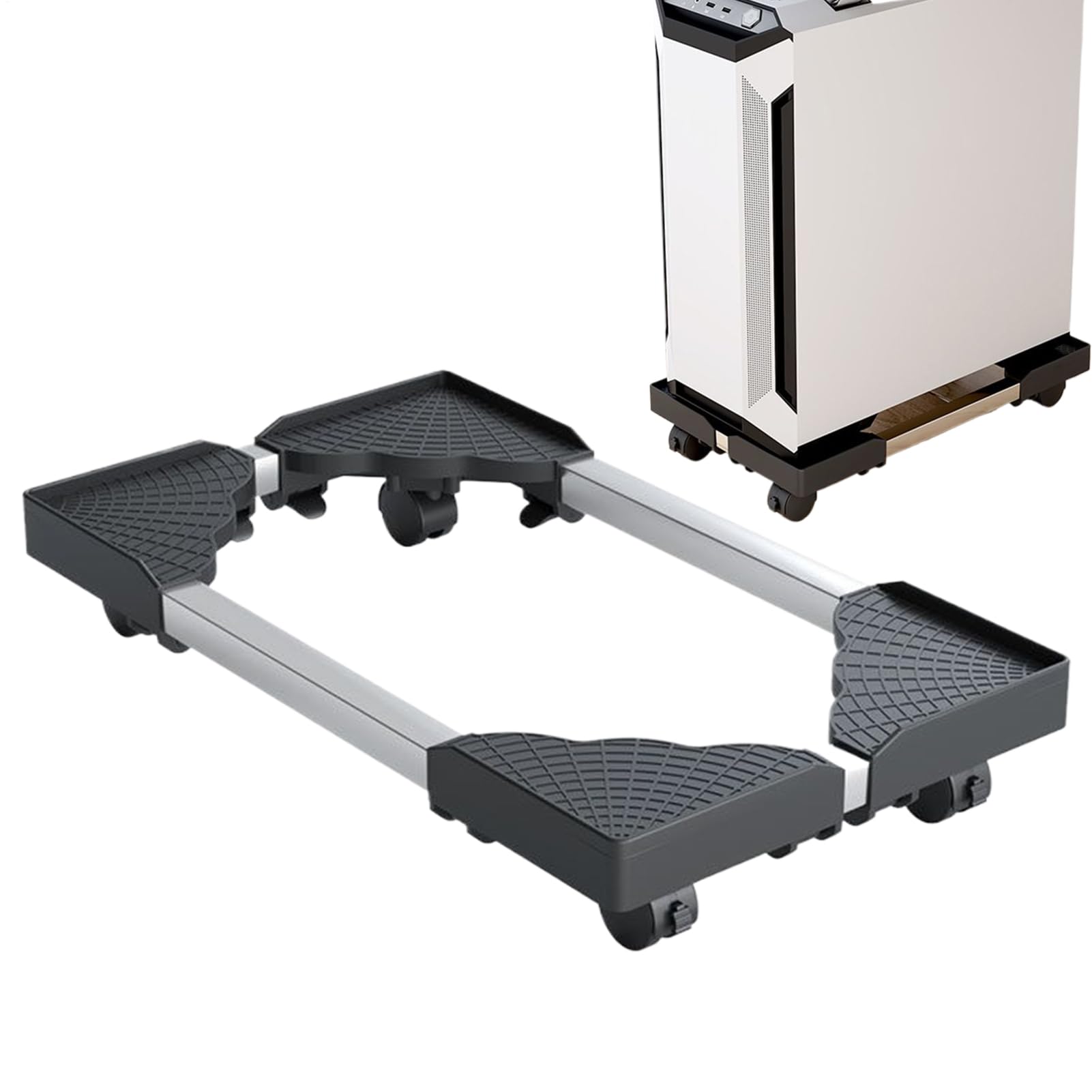 Soporte Móvil para CPU Telescópico Impermeable | Soporte Móvil Para Almacenamiento De CPU para Sala de Estar Sala de Reuniones Apartamento Planta Puerto y Maleta