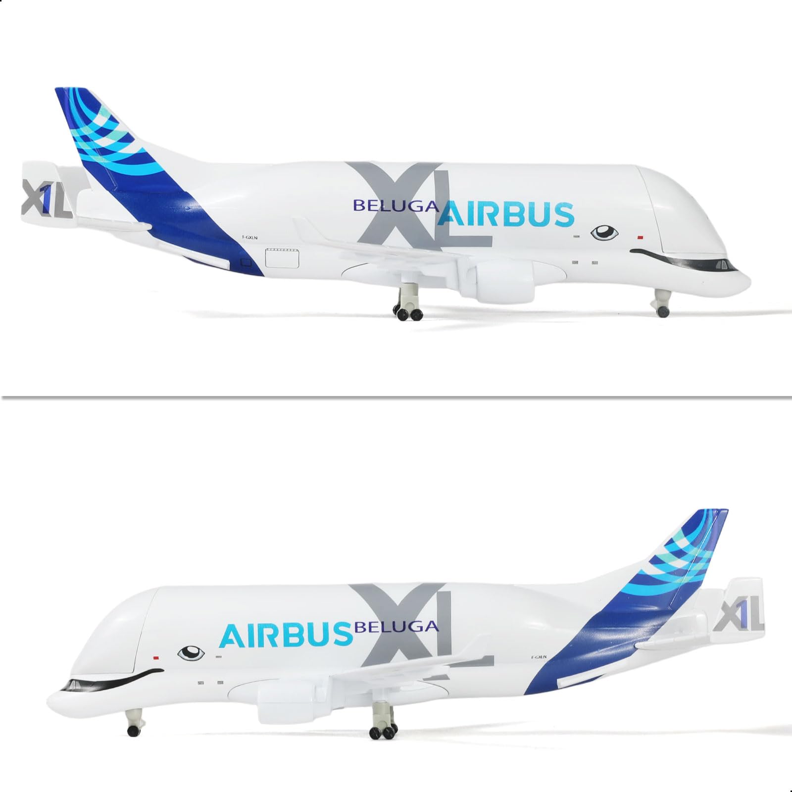 1/300 A330 Beluga XL1 Kit de modélisation d'avion en métal moulé sous Pression avec Support (7,7") pour A330-743L Super Transport Beluga, modèles d'avions à Collectionner pour Les