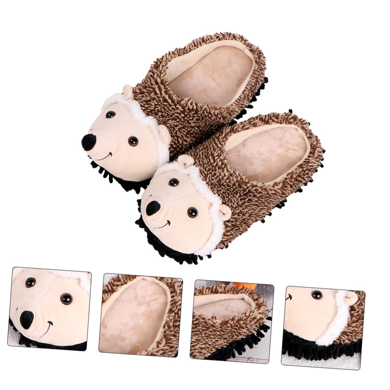 Pantuflas De Erizo Zapatilla De Adulto Zapatillas De Casa De Felpa Zapatillas De Casa Lavables Zapatillas Lindas Para Mujer Trapeador Limpiador De Pisos Empeine: Algodón Shu
