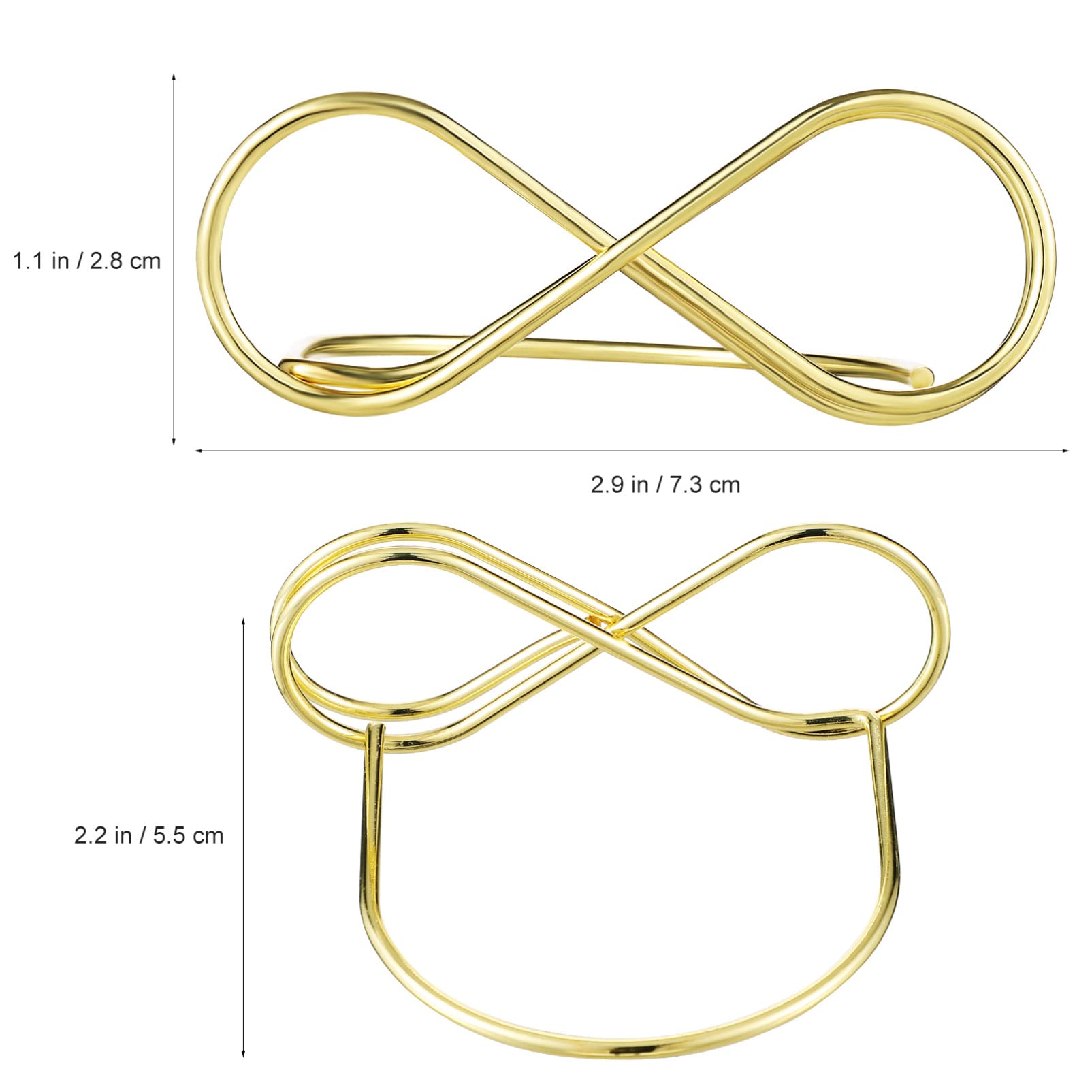 12 Supporti Per Segnaposto E Numeri Tavolo Matrimonio - Portafoto In Filo Argento Placcato - Design Infinito Stabile Per Feste E Ricevimenti - 2