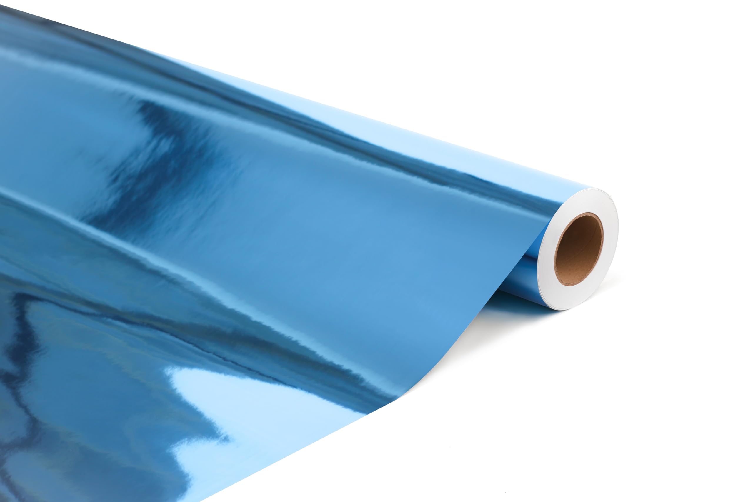 Stretchable Chrome Vinyl Wrap Air/Bubble Free 1-30 Meter Sizes (Light Blue, 9 METER X 1.52 METER)
