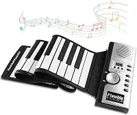Teclado Musical, Piano, Piano Digital, Teclado 61 Teclas, Teclado Piano, Piano de Enrolar, Piano de Teclado Portátil, 128 Tons Diferentes, Teclado para Iniciantes, Teclado Instrumento, Piano Eletrico