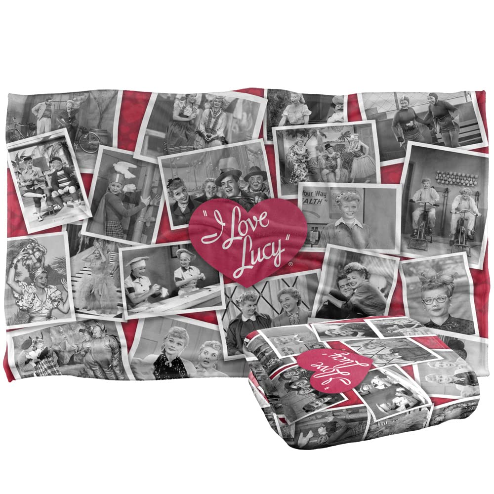 Trevco I Love Lucy Time After Time Silky Touch Super Soft Throw Blanket 36