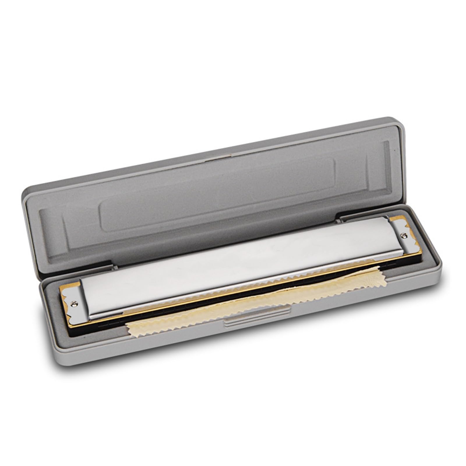 Mundharmonikas Mundharmonika 28-Loch Akzentuierte Polyphone C-Mundharmonika Für Erwachsene, Anfänger Für Üben des Mundharmonika-Musikinstruments (Color : Polyphony)
