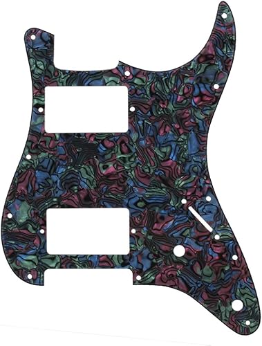 Yibuy Pickguard Schlagbrett fA r E-Gitarre  3-lagig  aus PVC  mehrfarbig