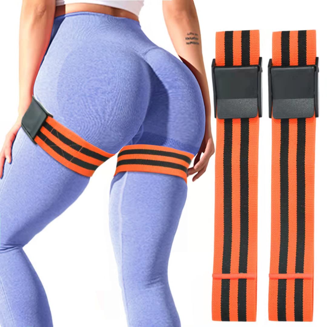 Booty Band per glutei da donna, 2 fasce elastiche per restrizioni del flusso sanguigno,fasce elastiche per la crescita muscolare occlusione,con fibbia a pizzico morbida antiscivolo per braccia e gambe allenamento per uomini e donne fasce occlusive