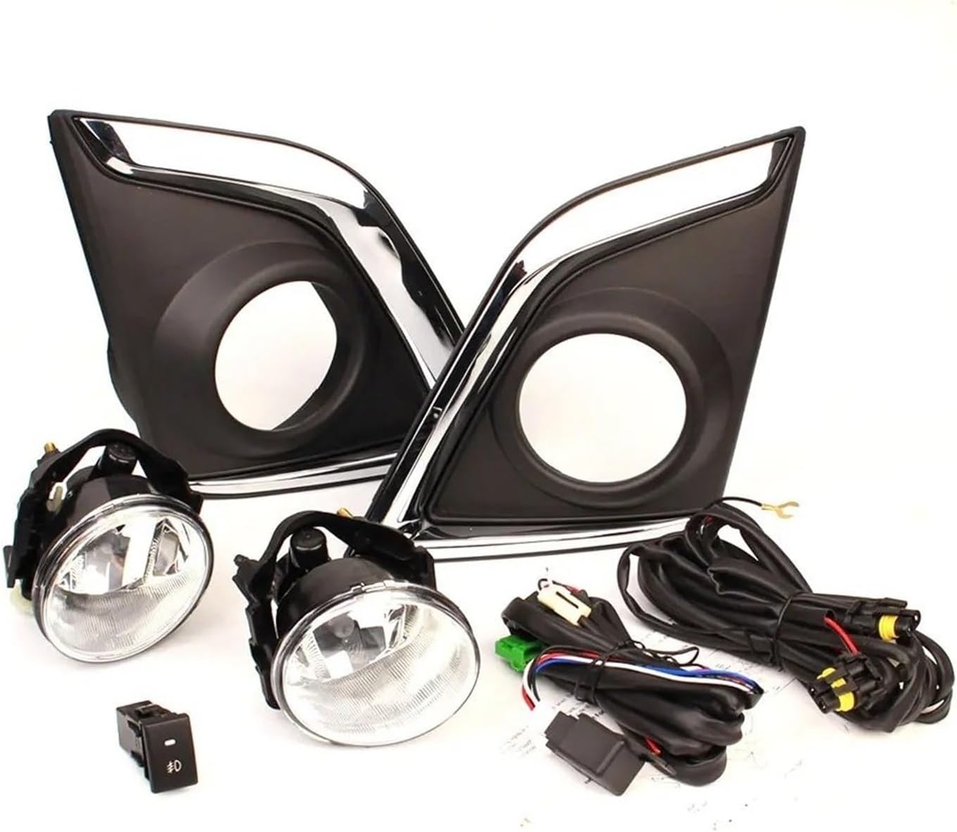 Headlight Car Fog Light Assembly Front Left and Right Set Fog Light Lamp with Harness Relay for Isuzu for D-max 4 Door 2016 2017 2018