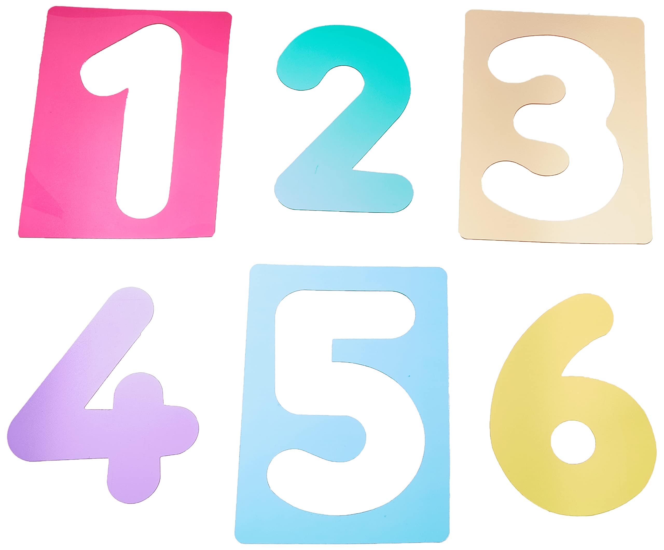 Henbea Stencils Plantillas Traslúcidas Accesorios Mesa de Luz Montessori Stencils FORMAS GEOMETRICAs NUMEROs y LETRAs para Pintar Dibujar Niños Infantiles (12 Formas 10 Numeros y 28 Letras)