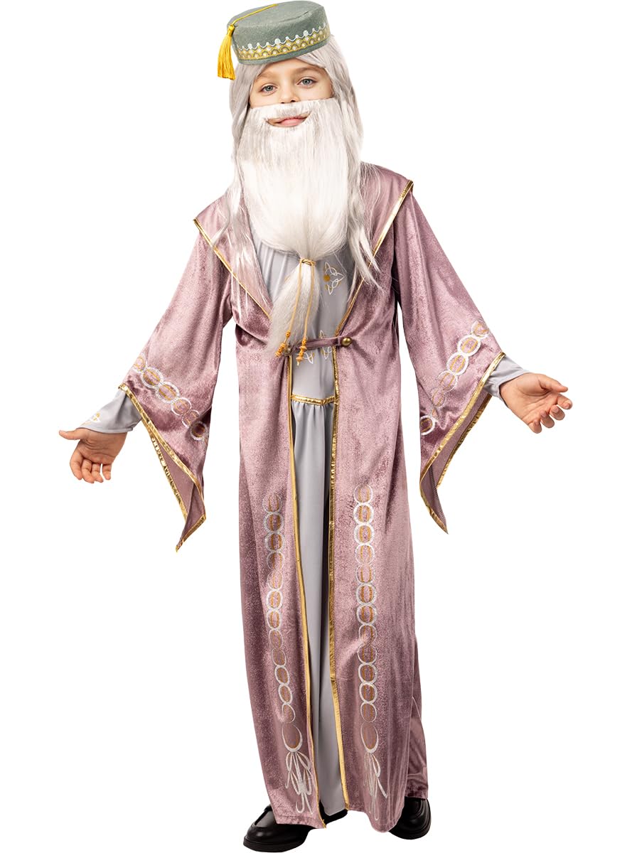 Funidelia | Costume di Albus Silente (Dumbledore) Harry Potter per bambini Film e Cinema, Gryffindor, Hogwarts - Costume per bambini e accessori per Feste, Carnevale e Halloween - Grigio/Argentato