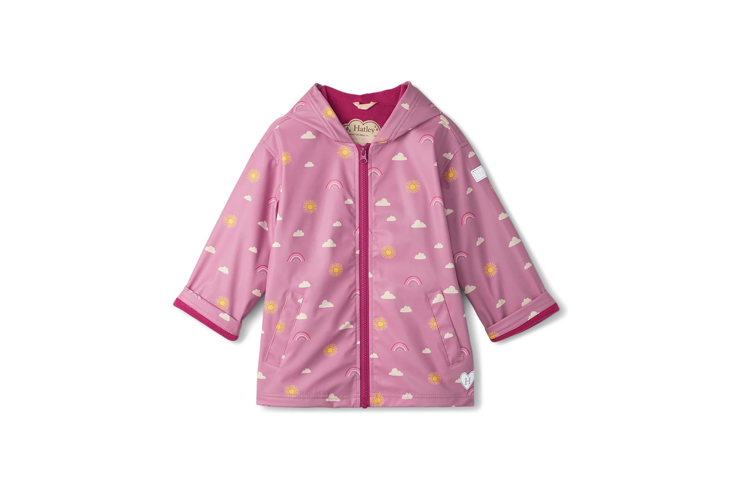Hatley Kids Sun Charms Zip-Up Rain Jacket (Toddler/Little Kid/Big Kid)