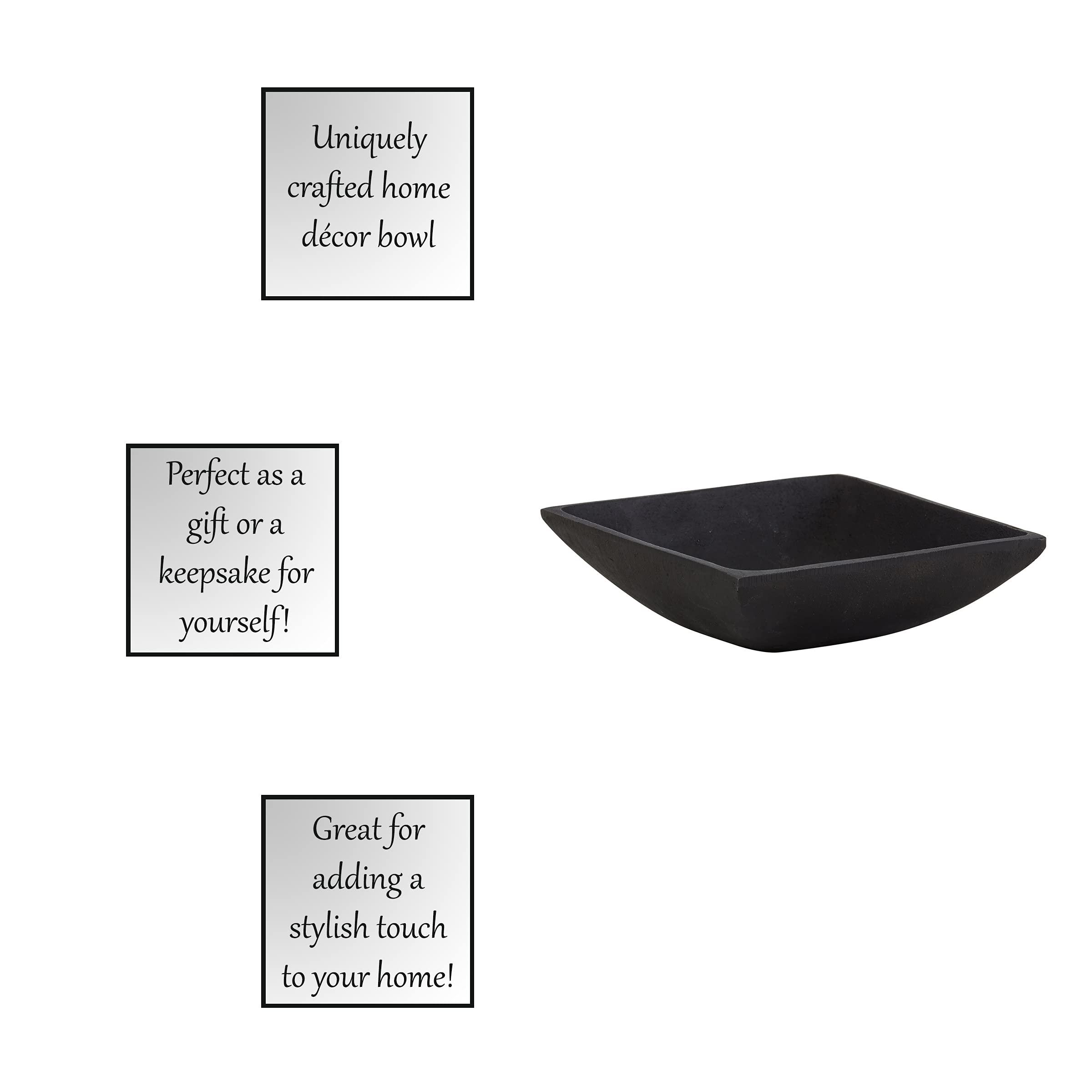Creative Brands 47th & Main - Ciotola Quadrata In Ghisa - Media - 14x14 Cm - Colore Nero - 2