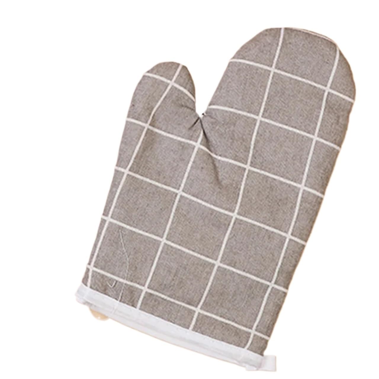 Clarture 2pcs High-Temperature Insulated Oven Mitts - Safe Kitchen Baking Gloves for Cooking and Grilling(Brown)