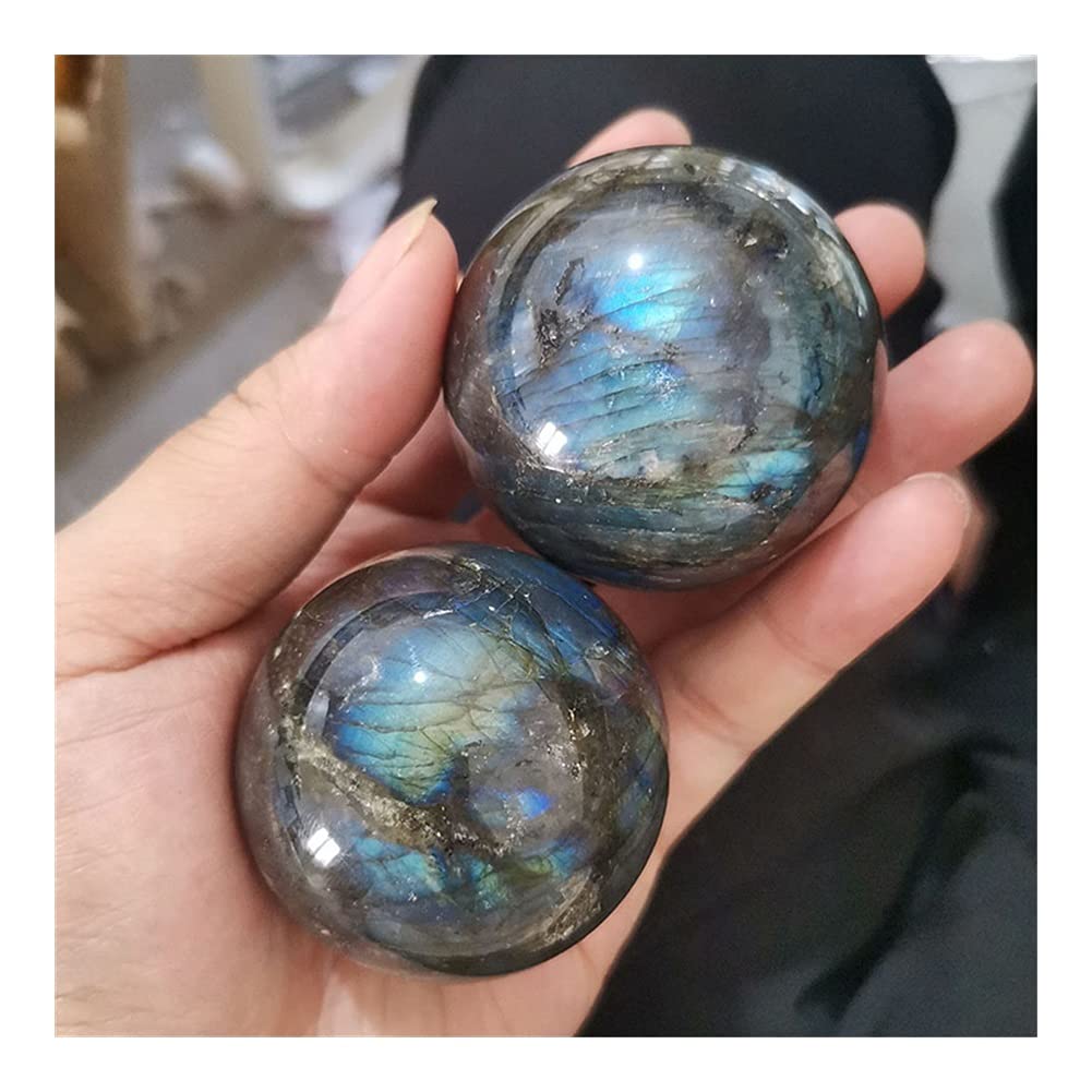Crystal Gift Collectionn Natural Labradorite Crystal Ball Polished Sphere Glossy Moonstone Crystal StoneHome Gifts 1pcs Home CrystalMeditationsgeschenk ERTEYIN