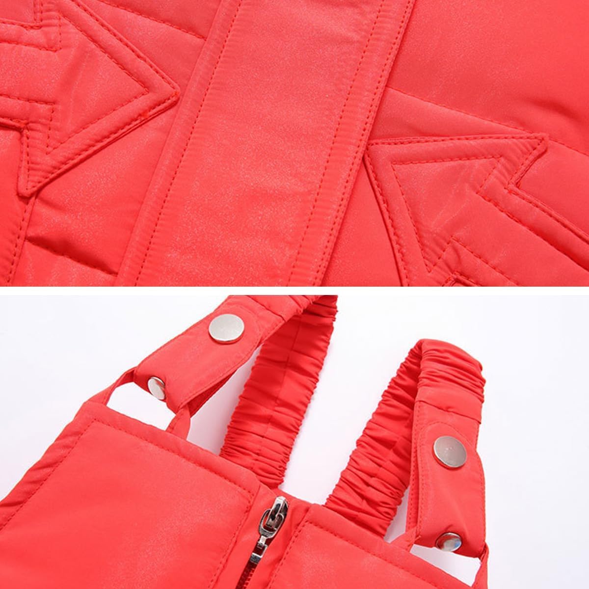 Invierno bebé Engrosada Abajo Chaqueta niños Traje de Nieve con Cuello de Piel con Capucha niñas de Dos Piezas Traje de esquí + Pantalones de esquí Conjunto