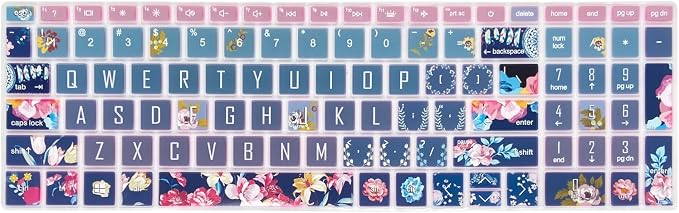 Protector de Teclado para HP Pavilion 15.6, Silicona, Flor Roja miniatura 3