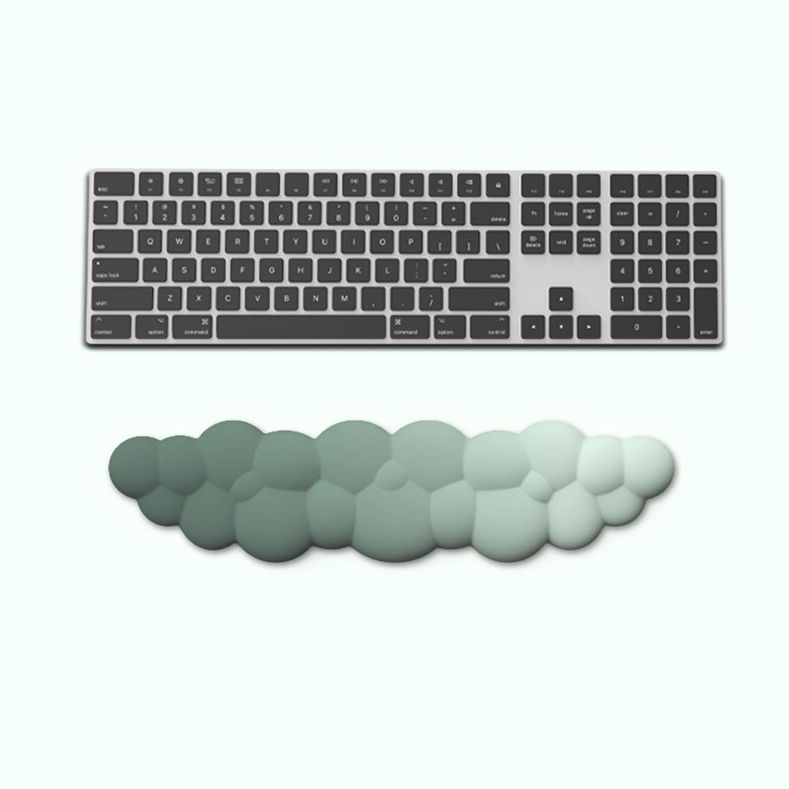 Set poggiapolsi e pad per tastiera a forma di nuvola per tastiera e supporto per il polso, tappetino per mouse in morbida schiuma PU antiscivolo