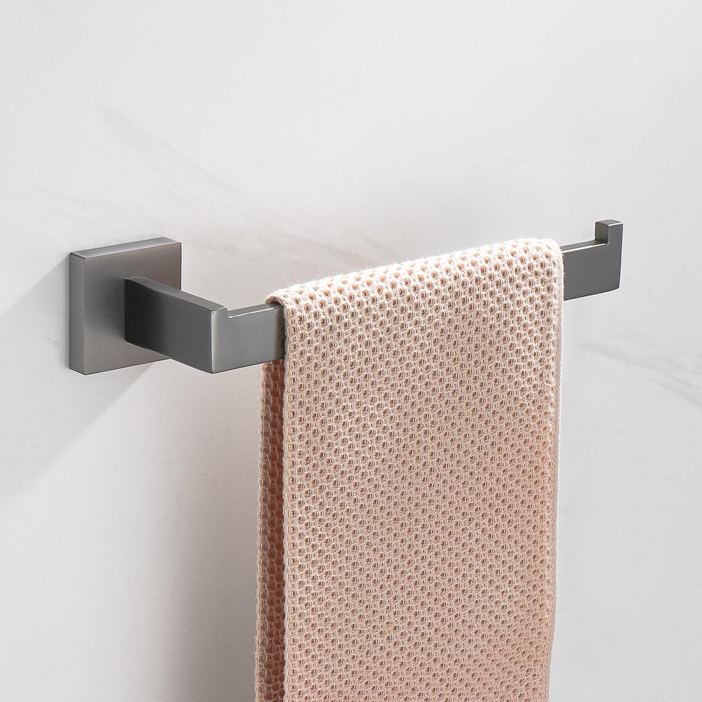 Stylowy metalowy zestaw akcesoriów łazienkowych ze stali nierdzewnej, 60 cm, uchwyt na papier toaletowy i haczyk na szlafrok, nowoczesny sprzęt łazienkowy do eleganckich przestrzeni i współczesnego