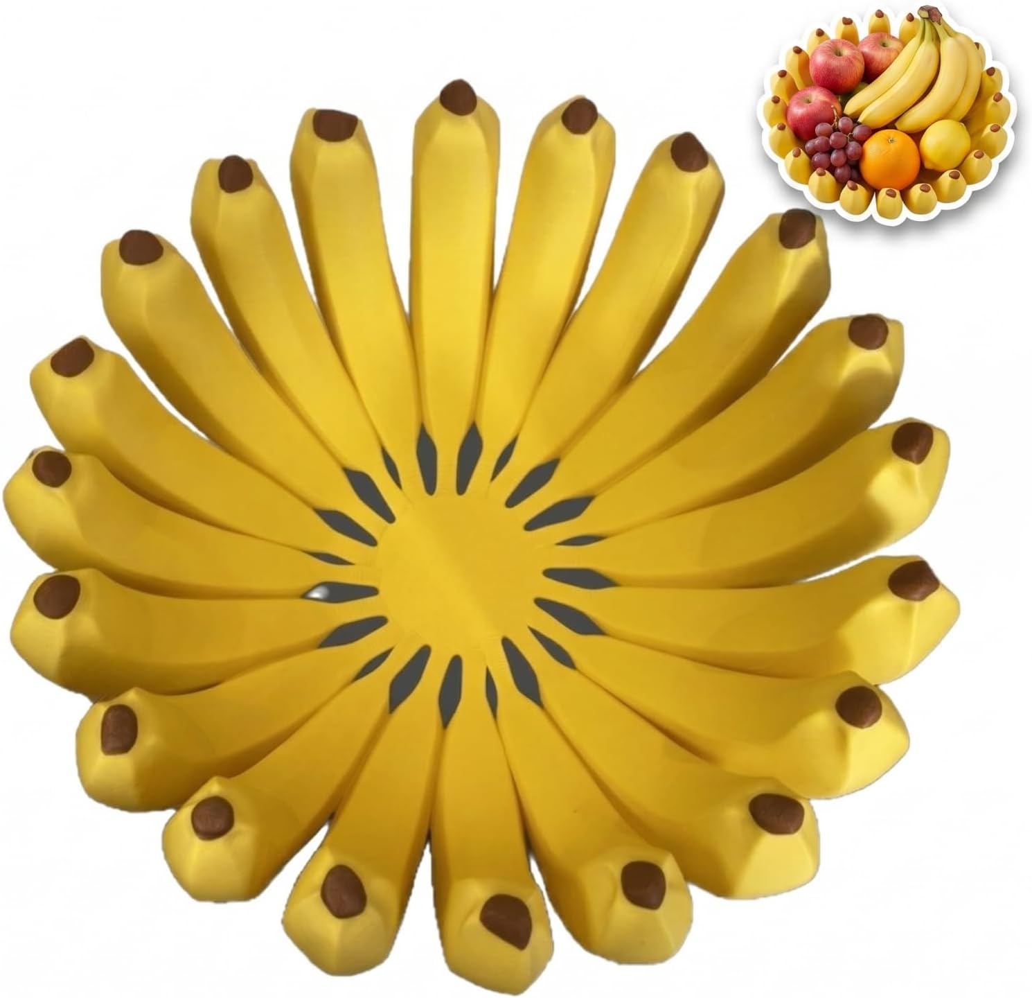 5.9 Inch Banana Holder Fruit Bowl - Large Decorative Bowl, Keys Bowl - Yellow