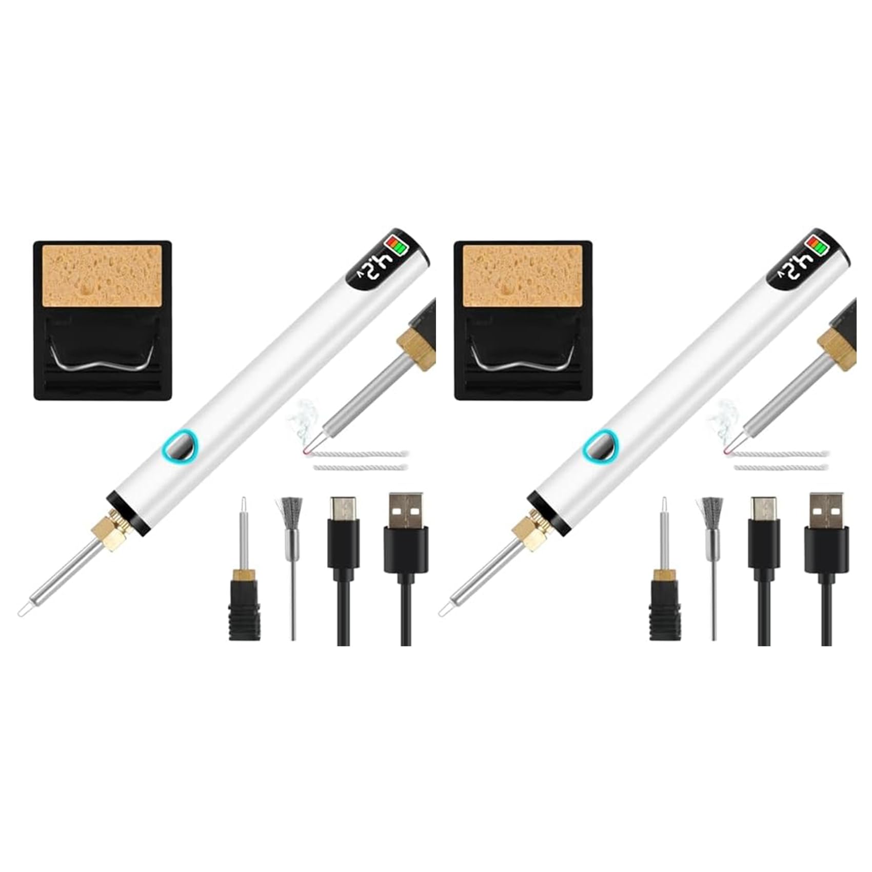 2X Rechargeable Thread Burner Kit for Jewelry Making,Digital Thread Zapper Tool,Leather Craft,Weaving & Stringing B