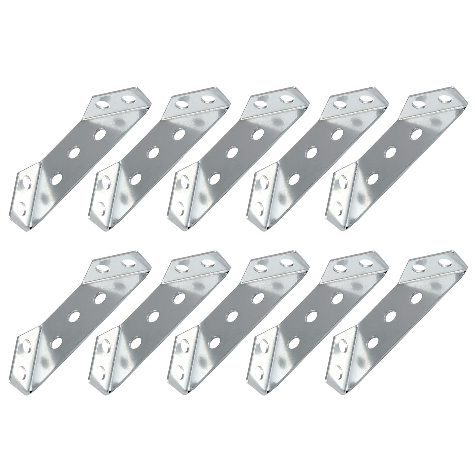 10Pcs Furniture Corner Connector Stainless Steel Corner Bracket for Shelves Wood Furniture Chair Drawer Cabinet