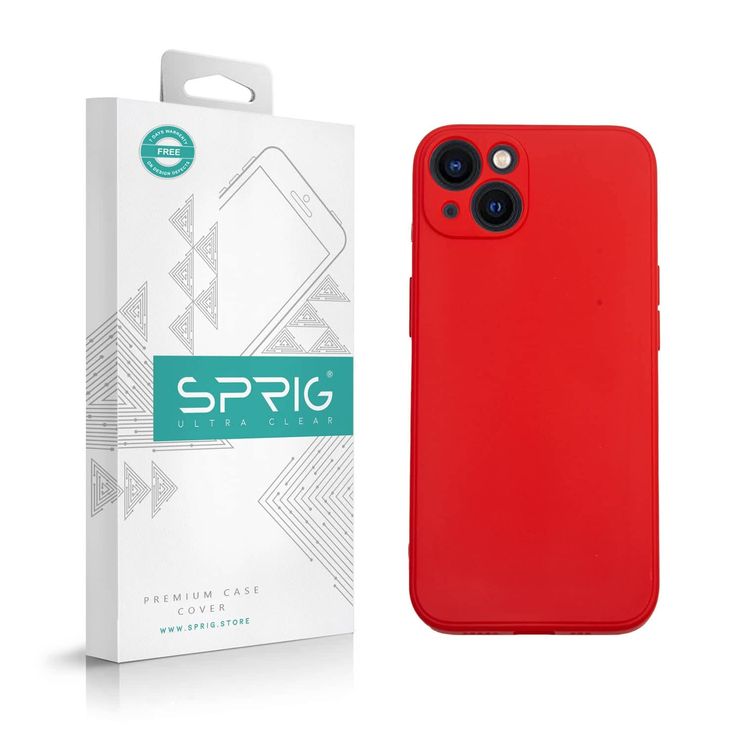 iPhone13本体 ＋ スマホカバー(レッド) SPRIG TPU Matte Back Cover/Back Case for iPhone 13 (Red) : Amazon
