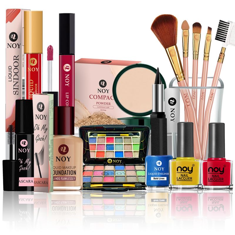 NOY Makeup Kit For Women Full Set Mystical Styles Moisturizing, Hydrating & Breathable For All Types Of Skin NO#796 (All In One Makeup Set 15 Pieces)