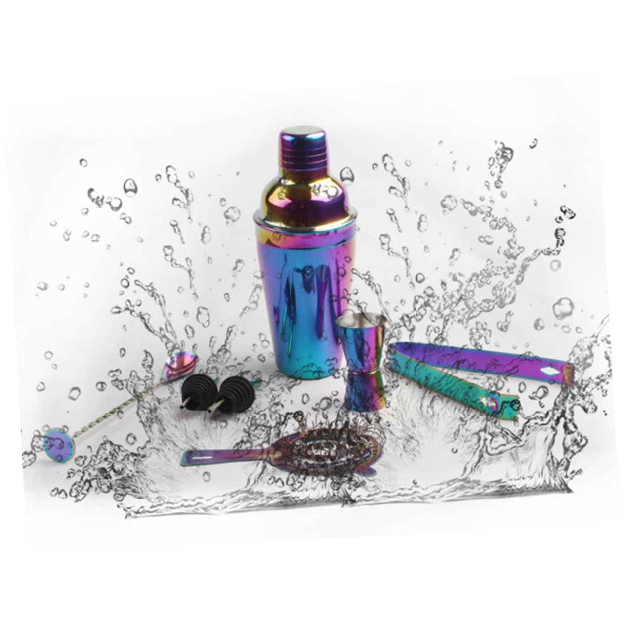 Set Accessori per Cocktail 8 Pezzi Shaker 750ml in Acciaio Inossidabile Sigillo per Uso Casa e Ristorante
