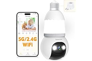 5G&2.4GHz Wireless Outdoor Indoor 4MP Light Bulb Security Camera