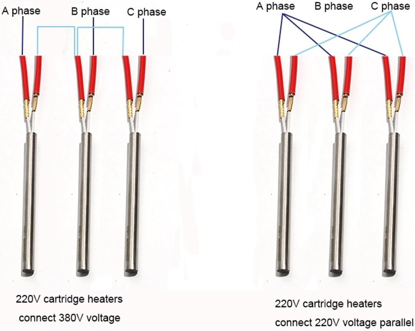 10pcs Electrical Resistance 220V Cartridge Heater Tube 9/10/12/12.5mm 80-120mm Length for Packaging industry Parts(220V 300W 9x120mm)