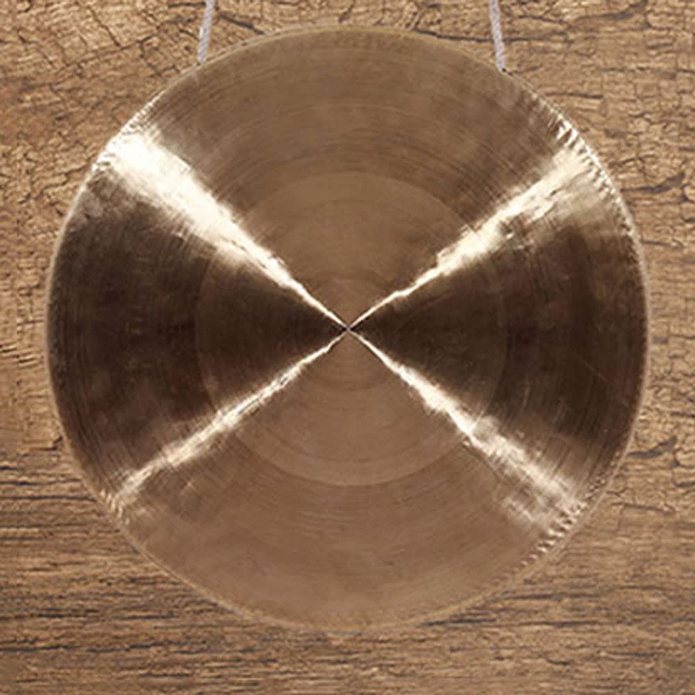 gong, Gong de latón 40 cm con martillo redondo for instrumento percusión orquesta ópera iglesia mini gong(40cm)