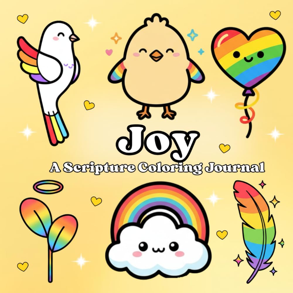 Joy A Scripture Coloring Journal: A Creative Gentle Heartfelt Devotional Practice for Reflection, Peace, Creativity and God’s Love (Radiant Faith: A Scripture Coloring Journal Series)