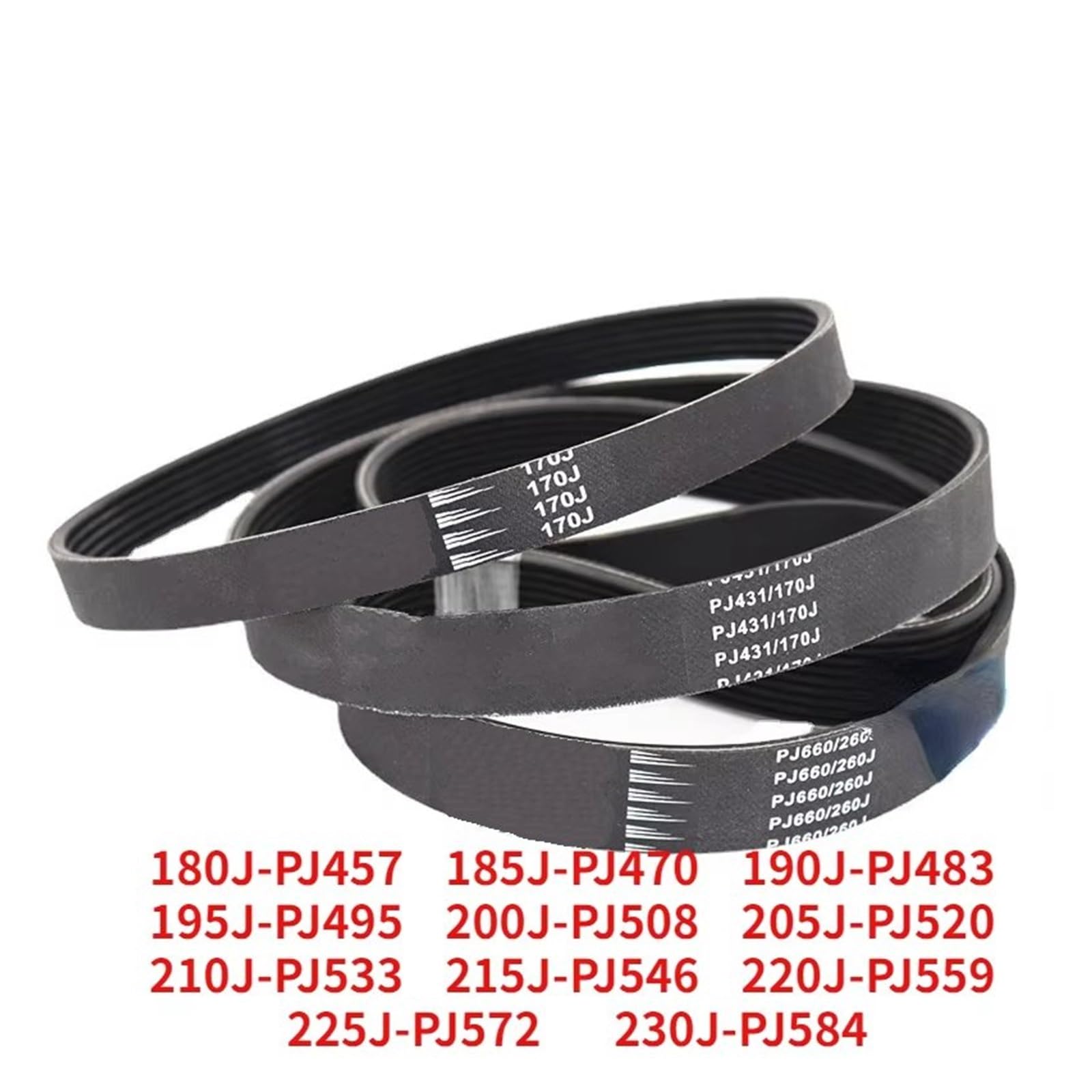 Cinghie Trasmissione 210J 215J 220J 230J 240J Cyclette Tapis Roulant Cyclette Cintura Da Spinning Cinghia Trasmissione(220J-PJ559,3ribs)