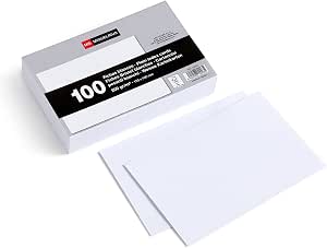 DJP Cartoline Bianco A6 In Cartoncino 300 G/m² - 50 Fogli Spessi Per Biglietti Da Visita, Schede Flash, Inviti E Fai Da Te