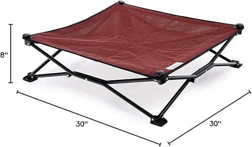 Miniatura 8 de Coolaroo On-The-Go Cama Elevada para Perros - Cama Plegable Emergente de Viaje para Perros con Tela Transpirable, Resistente a la Humedad, Bolsa de