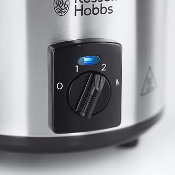 Russell Hobbs Slow Cooker Mini [heavy 2 l ceramic cooking pot, temperature distribution optional] compact slow cooker (3 temperature settings and keep warm function, 145 W) slow cooker 25570-56