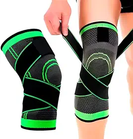 Joelheira Ortopédica Esportiva de Compressão com Estabilizador Ajustável, Suporte para Joelho, Proteção Articular para Academia, Corrida, Futebol, Musculação, Alívio de Dor, Recuperação, Tendinite, Lesões e Uso Diário Premium