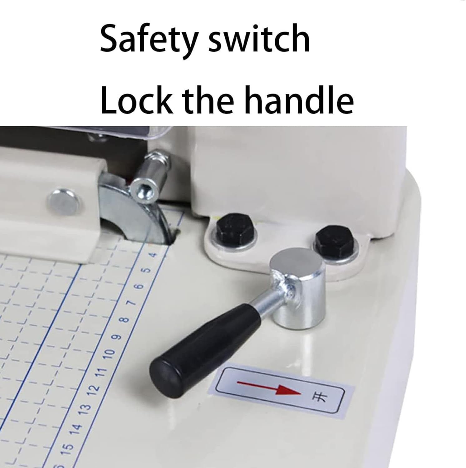 Taglierina a ghigliottina for impieghi gravosi, con Base in Metallo Commerciale, Formato A4, Taglio di precisione a Strati Spessi (400 mm) con Blocco di Sicurezza della Lama