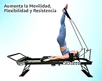 Vista 6 de Pilates Reformer Machine Equipment with Springs & Cords for Home Workout, Foldable Pilates Equipment with Jump Board for All Level Users