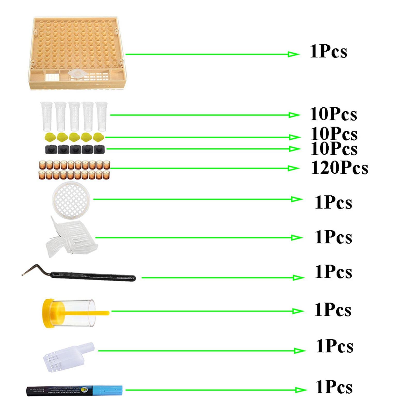 KESOTO Coffret D'élevage de Cages à Reines Contenant des Cellules Productives pour D'œufs et L'élevage de Reines