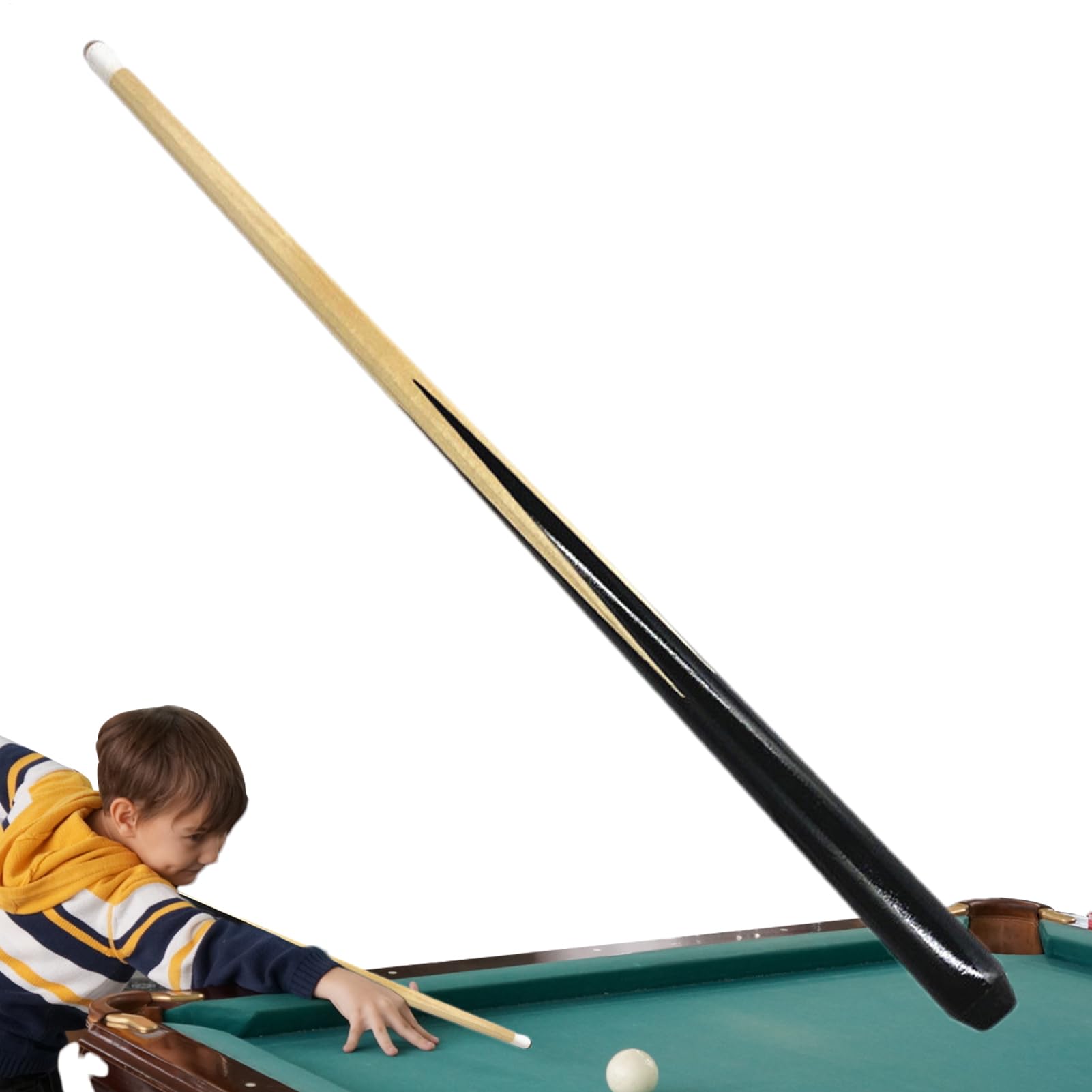 Kids Pool Stick, 20 Inch Short Portable Wood Design Tool, Hand-Polished Tight Spaces Pools Stick, Billiard Accessories, For Players Girls Boys Home Game Room