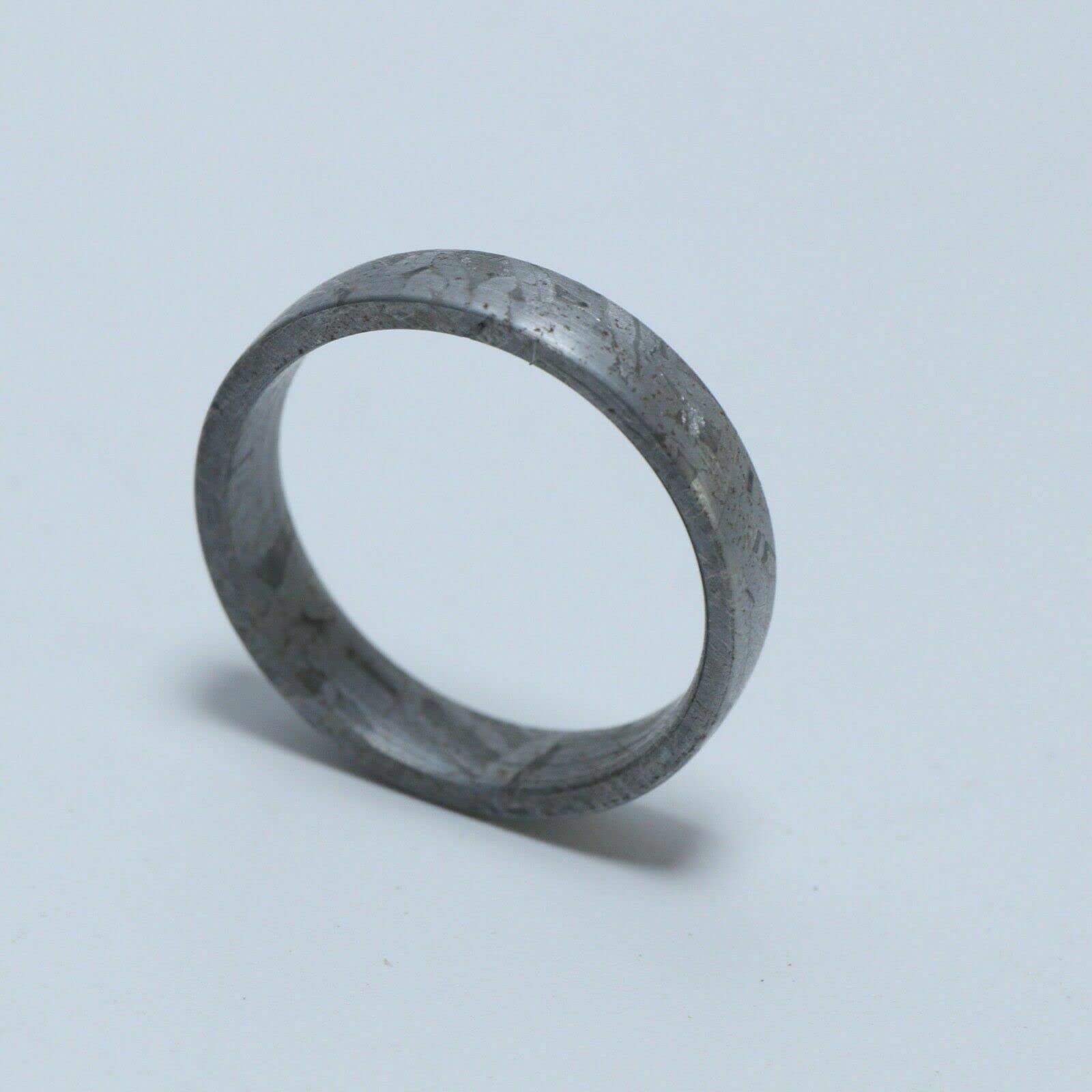 GRENFAS Meteorite Ring, Muonionalusta Meteorite Ring Slice, Customizable